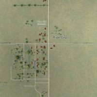 Second close-up of the map of Holcomb, Missouri print showing more streets and buildings