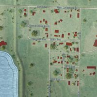 Second close-up of the map of Holcombe, Wisconsin print showing more streets and buildings