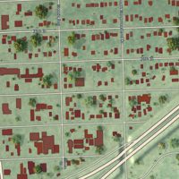 Second close-up of the map of Holden Heights, Florida print showing more streets and buildings