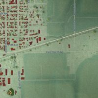 Second close-up of the map of Holdrege, Nebraska print showing more streets and buildings
