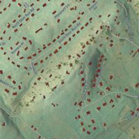 Second close-up of the map of Holicong, Pennsylvania print showing more streets and buildings
