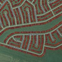 Second close-up of the map of Holiday City South, New Jersey print showing more streets and buildings