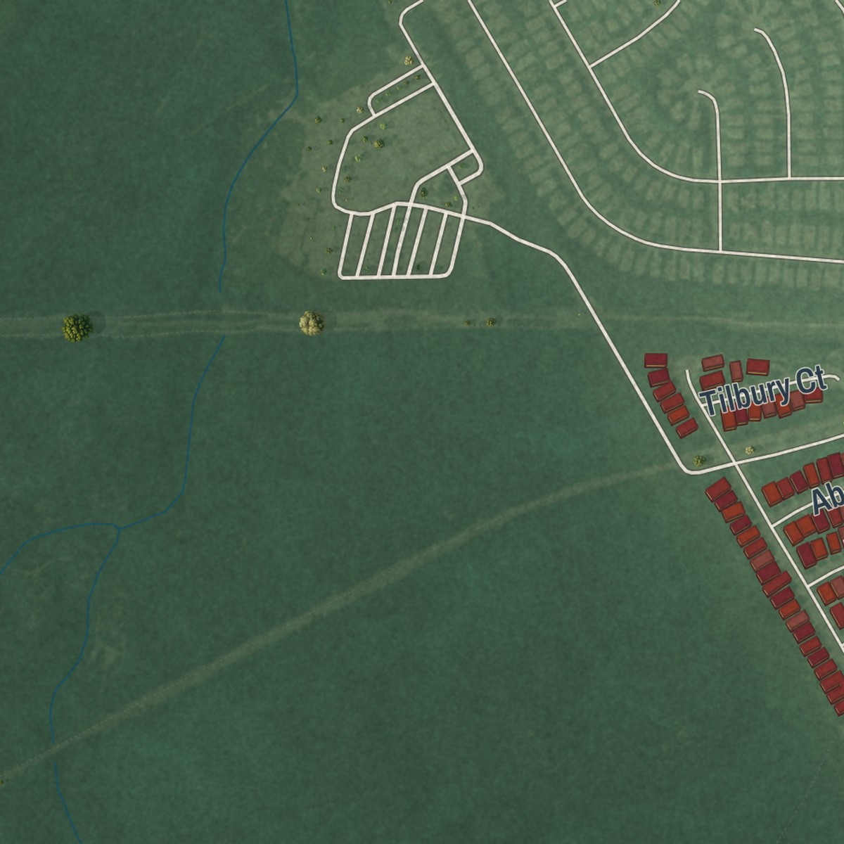 Second close-up of the map of Holiday Heights, New Jersey print showing more streets and buildings