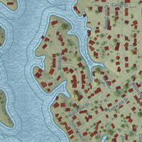 Second close-up of the map of Holiday Shores, Illinois print showing more streets and buildings