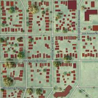 Second close-up of the map of Holland, Minneapolis, Minnesota print showing more streets and buildings