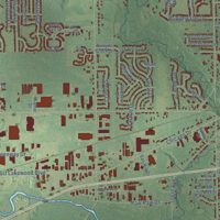 Second close-up of the map of Holland, Ottawa County, Michigan print showing more streets and buildings