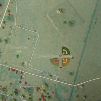 Second close-up of the map of Holland, Texas print showing more streets and buildings