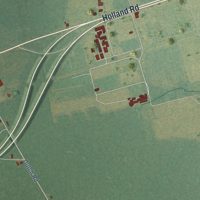 Second close-up of the map of Holland, Virginia print showing more streets and buildings