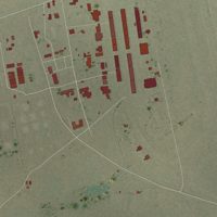 Second close-up of the map of Holloman AFB, New Mexico print showing more streets and buildings