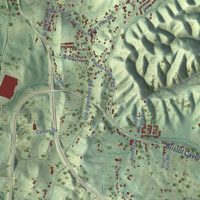 Second close-up of the map of Holston View, Tennessee print showing more streets and buildings