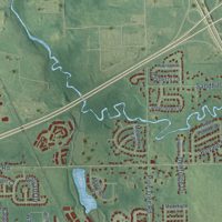 Second close-up of the map of Holt, Michigan print showing more streets and buildings