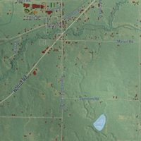 Second close-up of the map of Holton, Michigan print showing more streets and buildings