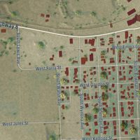 Second close-up of the map of Holyoke, Colorado print showing more streets and buildings