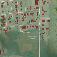 Second close-up of the map of Holyrood, Kansas print showing more streets and buildings