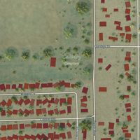 Second close-up of the map of Home Garden, California print showing more streets and buildings
