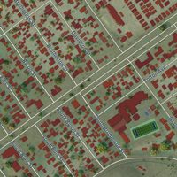 Second close-up of the map of Home Gardens, California print showing more streets and buildings