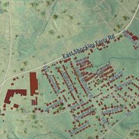 Second close-up of the map of Homeland Park, South Carolina print showing more streets and buildings