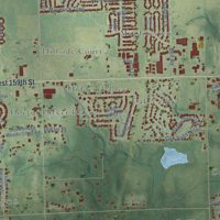 Second close-up of the map of Homer Glen, Illinois print showing more streets and buildings