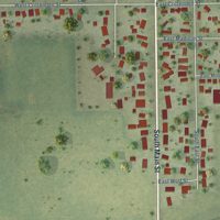 Second close-up of the map of Homer, Illinois print showing more streets and buildings