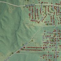 Second close-up of the map of Homer, Louisiana print showing more streets and buildings