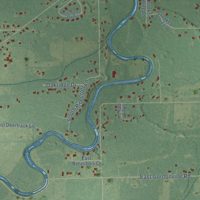 Second close-up of the map of Homer, Midland County, Michigan print showing more streets and buildings