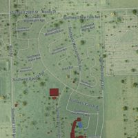 Second close-up of the map of Homestead Base, Florida print showing more streets and buildings