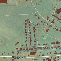 Second close-up of the map of Hometown, Pennsylvania print showing more streets and buildings