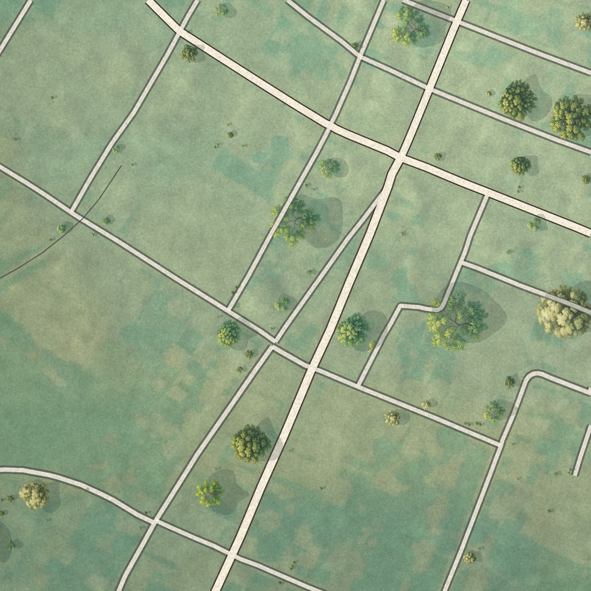 Second close-up of the map of Homewood at Martinsburg, Pennsylvania print showing more streets and buildings