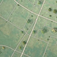 Second close-up of the map of Homewood at Martinsburg, Pennsylvania print showing more streets and buildings