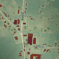 Second close-up of the map of Homewood, South Carolina print showing more streets and buildings