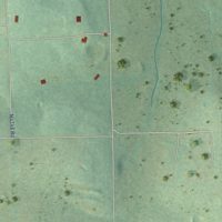 Second close-up of the map of Honey Hill, Oklahoma print showing more streets and buildings