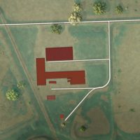Second close-up of the map of Hoople, North Dakota print showing more streets and buildings