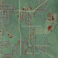 Second close-up of the map of Hope, Arkansas print showing more streets and buildings