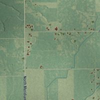 Second close-up of the map of Hope, Midland County, Michigan print showing more streets and buildings