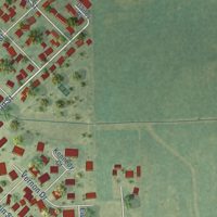 Second close-up of the map of Hopedale, Illinois print showing more streets and buildings