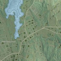 Second close-up of the map of Hopedale, Massachusetts print showing more streets and buildings