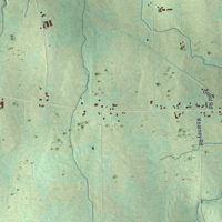 Second close-up of the map of Hopewell, New York print showing more streets and buildings
