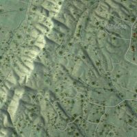 Second close-up of the map of Hopewell, Tennessee print showing more streets and buildings