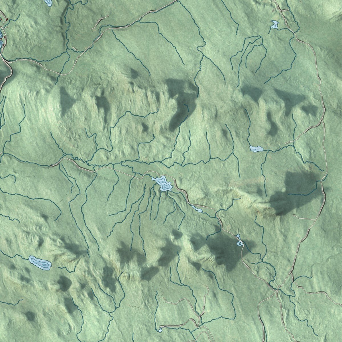 Second close-up of the map of Hopkinton, New York print showing more streets and buildings