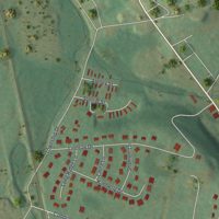 Second close-up of the map of Hopwood, Pennsylvania print showing more streets and buildings