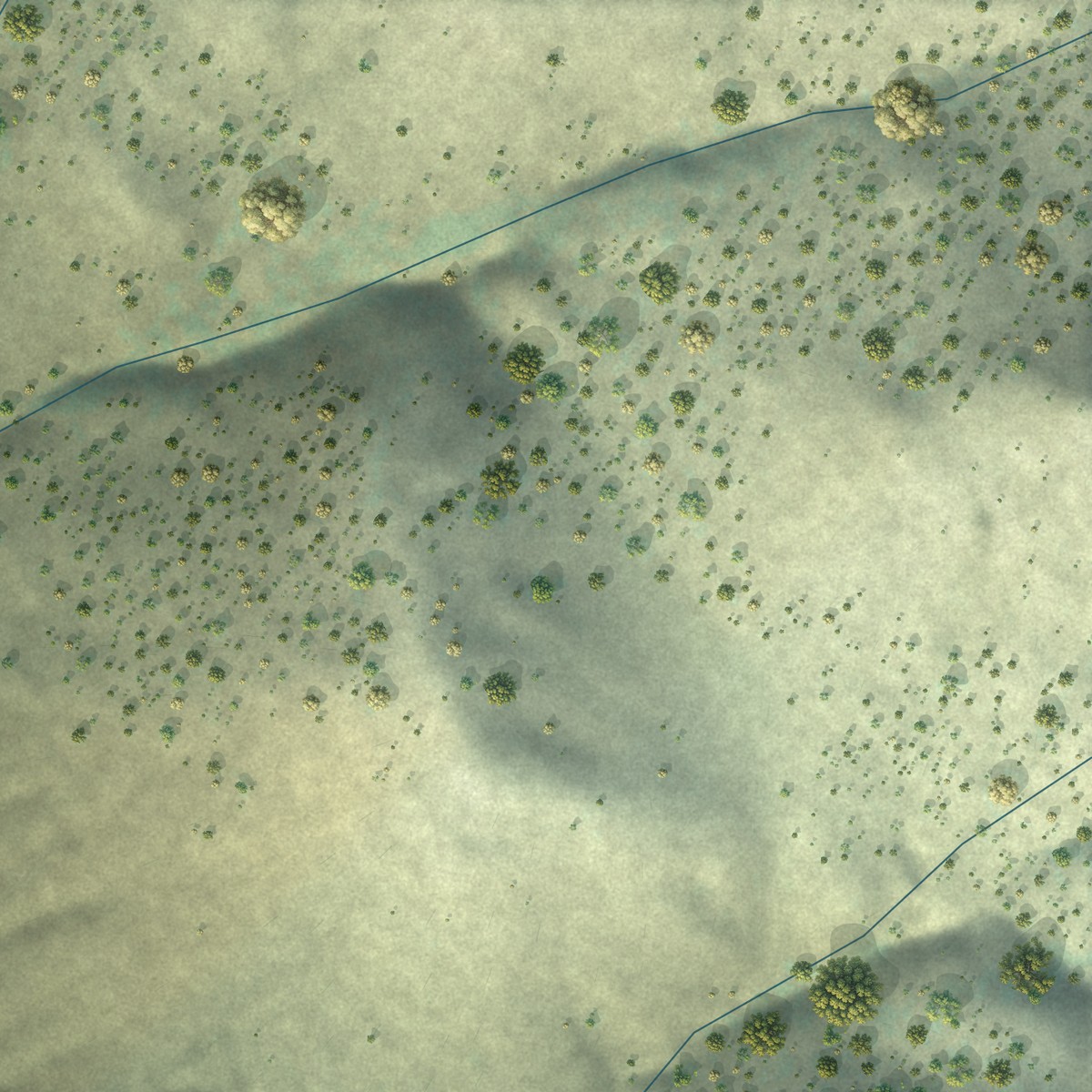 Second close-up of the map of Hornbrook, California print showing more streets and buildings