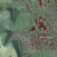 Second close-up of the map of the Town of Horseheads, New York print showing more streets and buildings