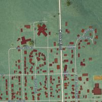 Second close-up of the map of Horton, Kansas print showing more streets and buildings