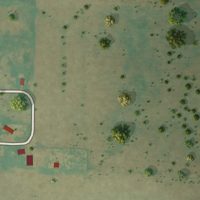 Second close-up of the map of Hough, Oklahoma print showing more streets and buildings
