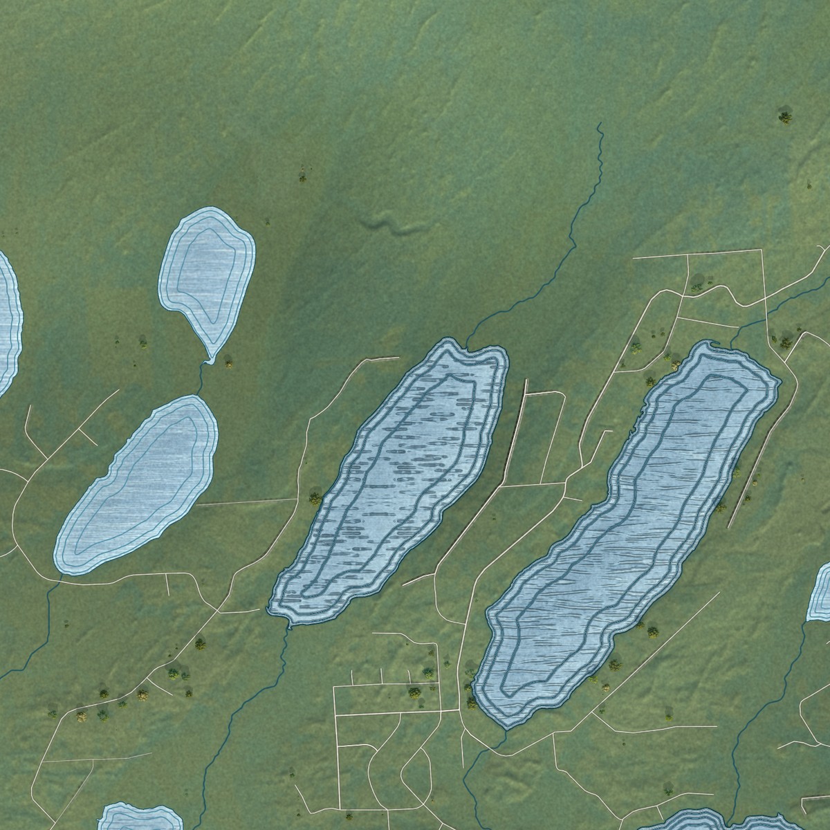 Second close-up of the map of Houston, Alaska print showing more streets and buildings