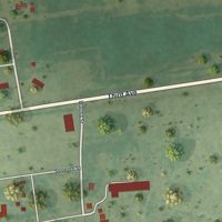 Second close-up of the map of Boelus, Nebraska print showing more streets and buildings