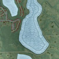 Second close-up of the map of Howard Lake, Minnesota print showing more streets and buildings