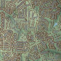 Second close-up of the map of Howell, Missouri print showing more streets and buildings