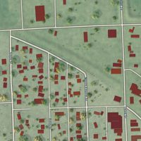 Second close-up of the map of Howells, Nebraska print showing more streets and buildings