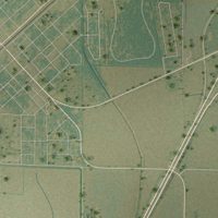 Second close-up of the map of Hoxie, Arkansas print showing more streets and buildings